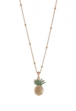 Collana Ananas Argento Rosa Fantasia Monile TCR0AFM