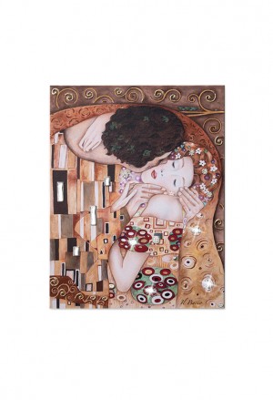 Quadro Acca Argento Legno Bacio Klimt QD.13 KL