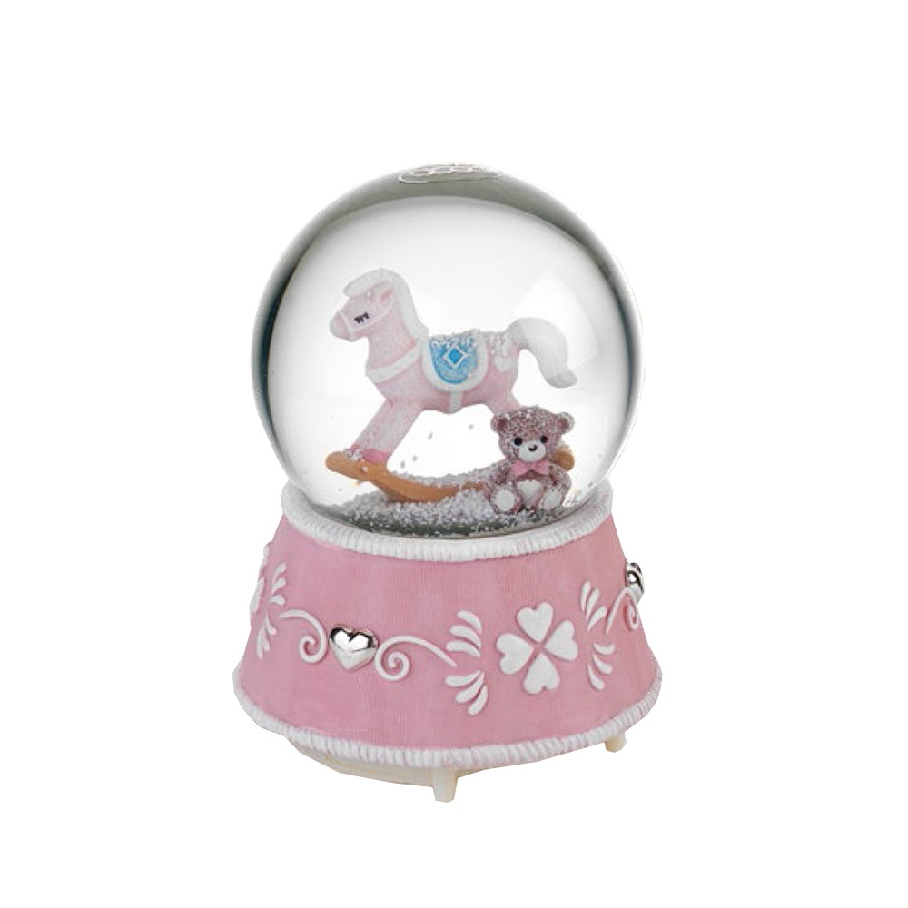 CARILLON PALLA DI NEVE MUSICA BABBO NATALE PORTA I DONI HAI BAMBINI DEL Villaggio 14x10cm Top Quality Con Scatola