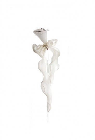 Fiore Vetro Soffiato Murano Calla Lunghezza 35 Cm Acca SA 104