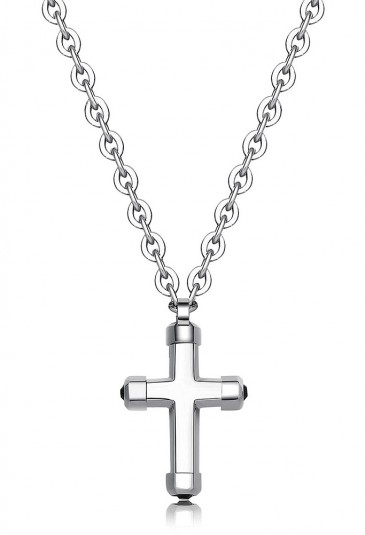 Collana Brosway Collezione Crux Acciaio Cristalli Swarovski Gioielli Man BRX02