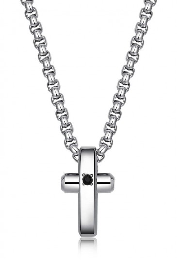 Collana Brosway Collezione Crux Acciaio Cristalli Swarovski Gioielli Man BRX10