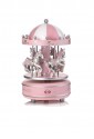 Carillon Musicale Giostra Cavalli Rosa Regalo Nascita Bimba 9JOPWFM