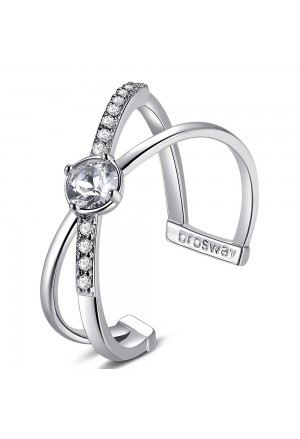 Anello Brosway Affinity Silver Cristalli BFF127B