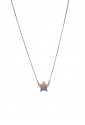 Collana Girocollo Stella Cristalli Multicolor Arcobaleno Argento Silver Fantasia Monile 184OZFM