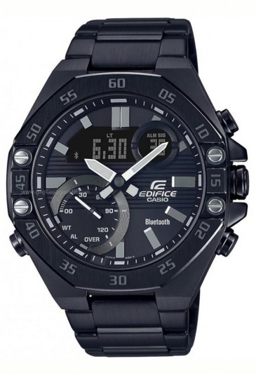 Orologio Edifice Casio Bluetooth Chrono Illuminazione Acciaio Nero ECB-10DC-1AEF