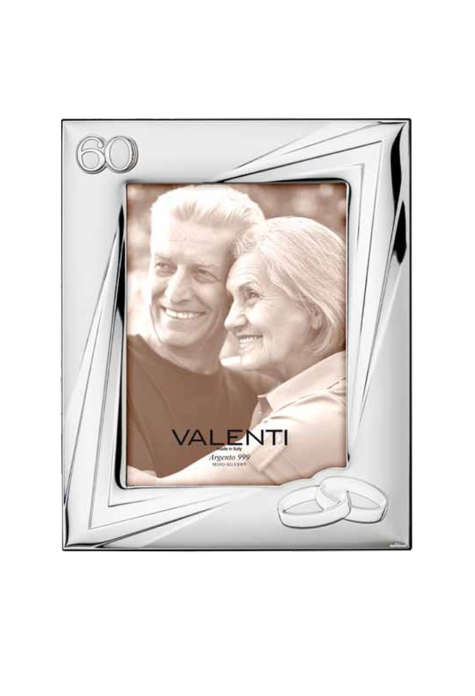 Cornice Portafoto 60° Anniversario Nozze Diamante Valenti 52080/4L