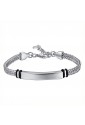 Bracciale Luca Barra Uomo Acciaio Elementi Black Nero BA1159