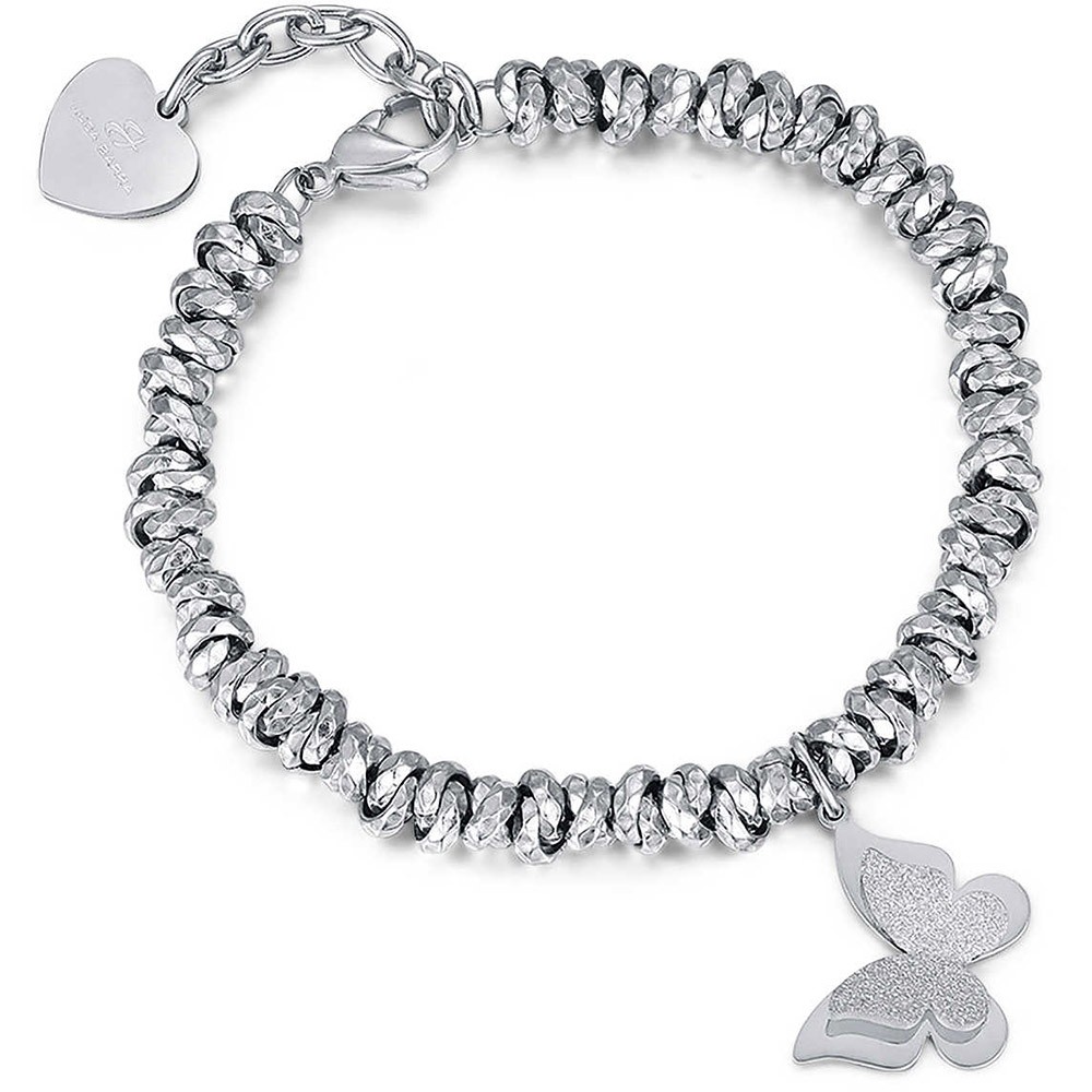 styleBREAKER bracciale intrecciato in acciaio inossidabile con strass alle estremità, braccialetto, da donna 05040048, colore:Oro
