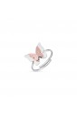 Anello Luca Barra Acciaio Farfalla Rosa Glitter ANK265