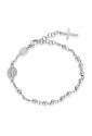 Bracciale Rosario Luca Barra Acciaio Anallergico Sfere Colore Silver BA1079