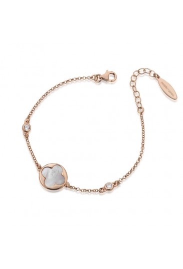 Bracciale Fiore Madreperla Argento Rosa Cristallo Mediterraneo G21RB01