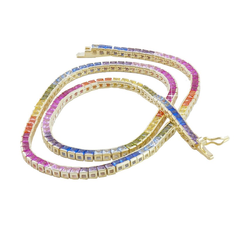 Collana Grocollo Con Perlne D Sem Arcobaleno - Etsy Tala - Foto 8