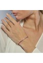 Bracciale Tennis Arcobaleno Argento Rose Fantasia Monile E3Z4PFM