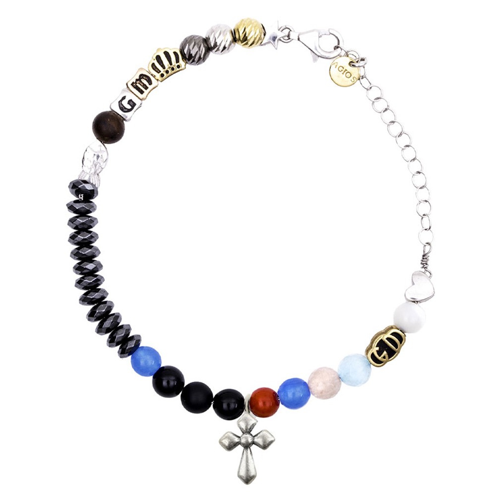 Bracciale con pesce di Gesù, gioiello con simbolo cristiano del pesce