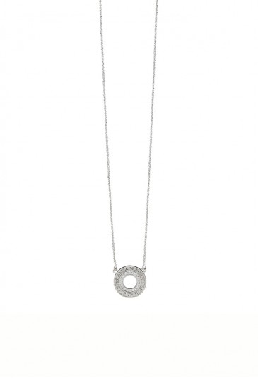 Collana Ciondolo Incisione Non Farti Rubare La Speranza Papa Francesco Argento Silver Cristalli Bianchi Agios AGI153/C-A