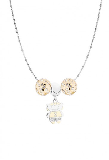 Collana Mamma Charms Emozione Acciaio Gold Tres Jolie Brosway FKLS8FM