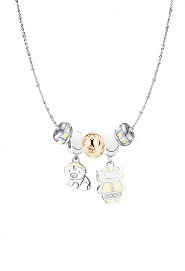 Collana Mamma Baby Charms Pace Splendore Acciaio Gold Tres Jolie Brosway 5PQDHFM