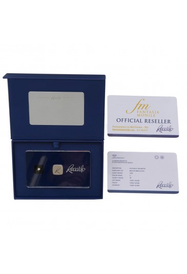 Diamante Recarlo Da Investimento Caratura 0.07 New Colore F Purezza IF Certificato Taglio Brillante G45K3FM