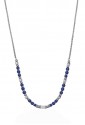 Collana Luca Barra Acciaio Pietre Blu CL232