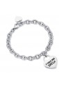 Bracciale Donna Charm Cuore Incisione Ti Voglio Bene Sorella Acciaio BK1921