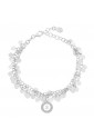 Bracciale Dvccio Jasmine Argento Charms Lettera S Smalto Bianco Donna 1H5DHFM