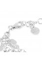 Bracciale Dvccio Jasmine Argento Charms Lettera S Smalto Bianco Donna 1H5DHFM