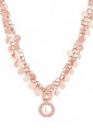Collana Girocollo Dvccio Jasmine Argento Rosa Charms Lettera L Smalto Bianco Donna 4H3KWFM