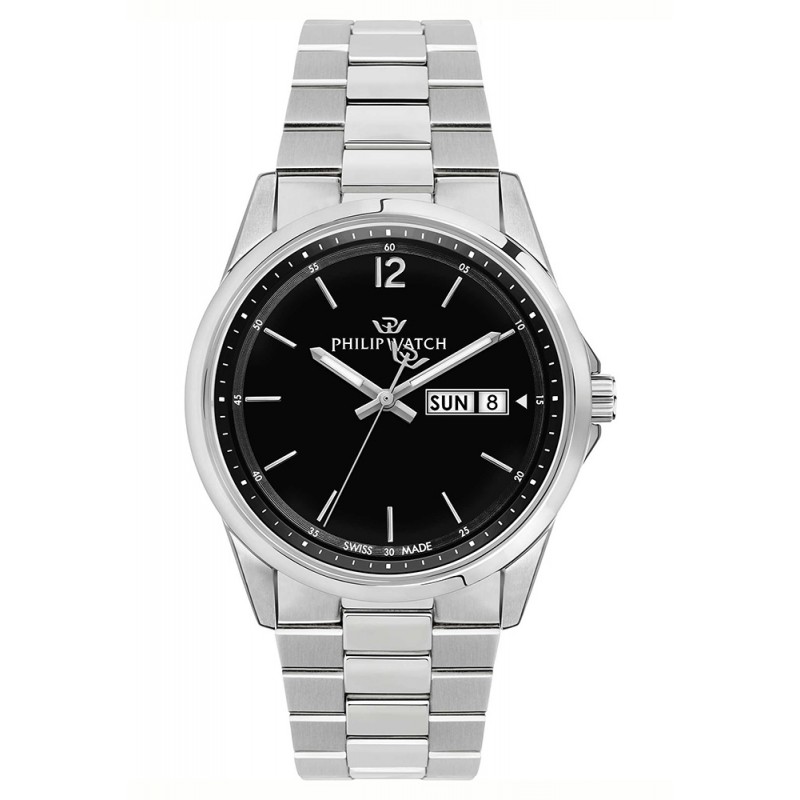 Orologio Philip Watch CapeTown DayDate Nero Acciaio R8253212003