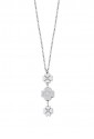 Collana Luca Barra Acciaio Quadrifogli Glitter Bianco CK1418