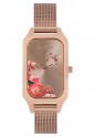 Orologio Oui&Me Donna Finette Rettangolare Quadrante Rosa Fiori Erbe Cinturino Acciaio ME010123