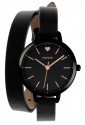 Orologio Oui&Me Donna Petite Amourette Quadrante Nero Cuore Cinturino Doppio Giro Pelle ME010050