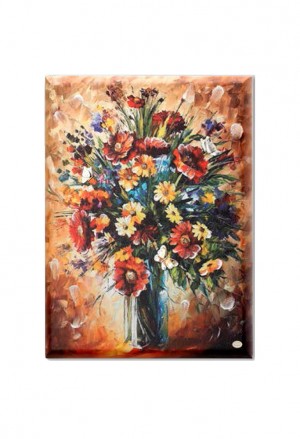 Quadro Vaso Di Fiori Bouquet Farfalle Argento Legno Misura 25X33 Regalo Matrimonio Acca QD.573