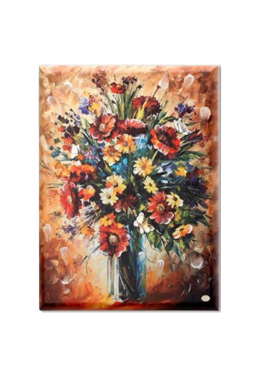 Quadro Vaso Di Fiori Bouquet Farfalle Argento Legno Misura 25X33 Regalo Matrimonio Acca QD.573