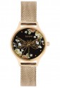 Orologio Oui&Me Donna Minette Quadrante Nero Libellula Fiori Erbe Cinturino Acciaio Gold ME010178