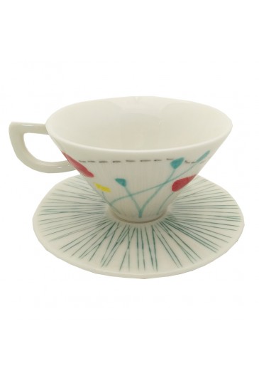 Tazza Caffe L'Abitare Seasons Mese Maggio Porcellana Handmade Decori Rilievo 16880031