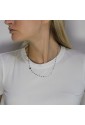 Collana Rosario Girocollo Dvccio Heave Argento Pietre Nere Croce Cristalli Smalto Nero Lettera P PY6KTFM