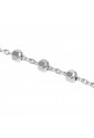 Bracciale Rosario Dvccio Heave Argento Croce Cristalli Smalto Bianco Lettera E VFQDHFM