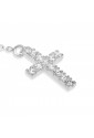 Bracciale Rosario Dvccio Heave Argento Croce Cristalli Smalto Bianco Lettera V RGE6KFM