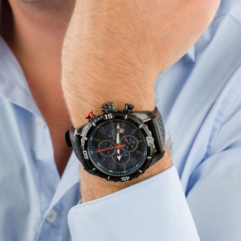 Orologio Festina Cronografo Chrono Sportivo Datario Nero Blu F20519/2