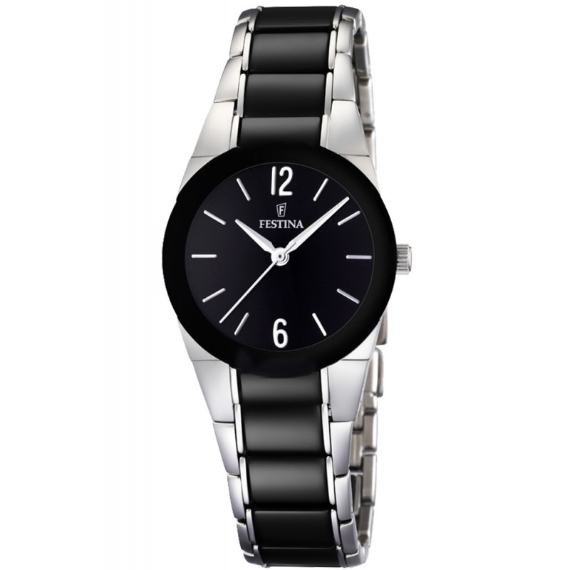 F16534/2 Orologio Donna Ceramica Nero Acciaio Festina Fantasia Monile