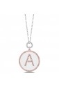 Collana Lunga Dvccio Argento Lettera A Smalto White Collezione My Letters K5EDPFM