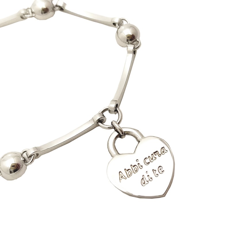 Bracciale Rigido Brosway Chakra In Acciaio Con Cuore E Cristalli - Diametro 185mm, Regalo Donna
