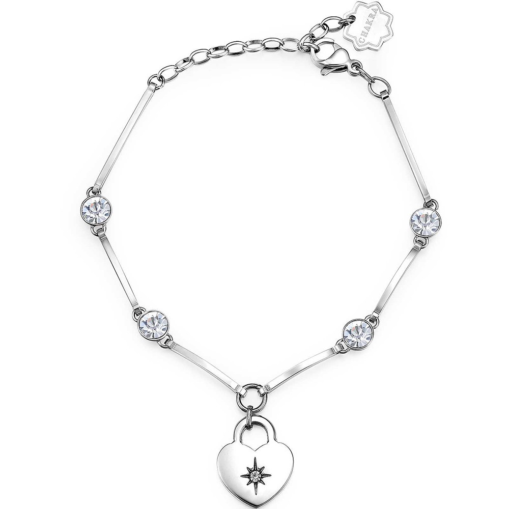 Bracciale in Pietra 8mm Perline Chakra Crystal Energy Heart