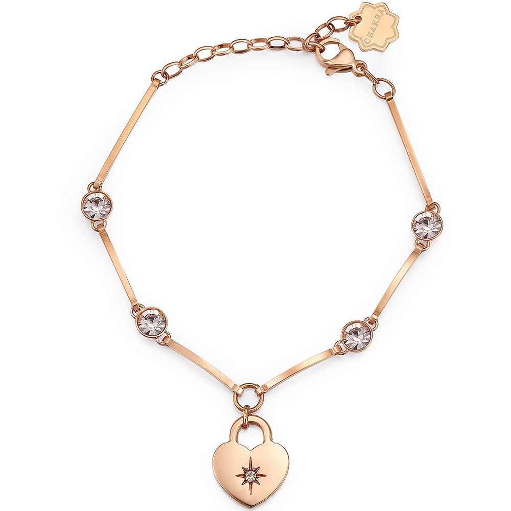 Brosway Bracciale Donna Acciaio Con Cuore E Cristalli Swarovski - Chakra BHK166