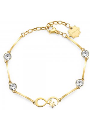 Bracciale Brosway Chakra Acciaio Gold Infinito Cristalli BHKB030