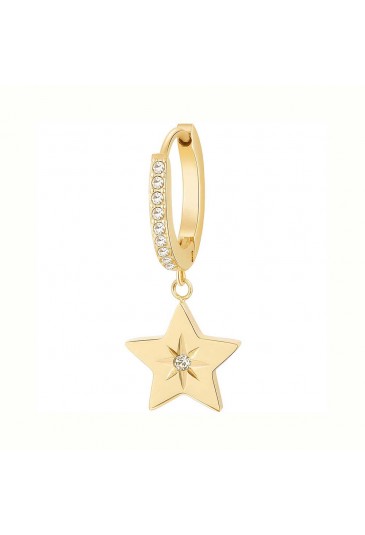 Orecchino Brosway Chakra Acciaio Gold Stella Cristallo BHKE017