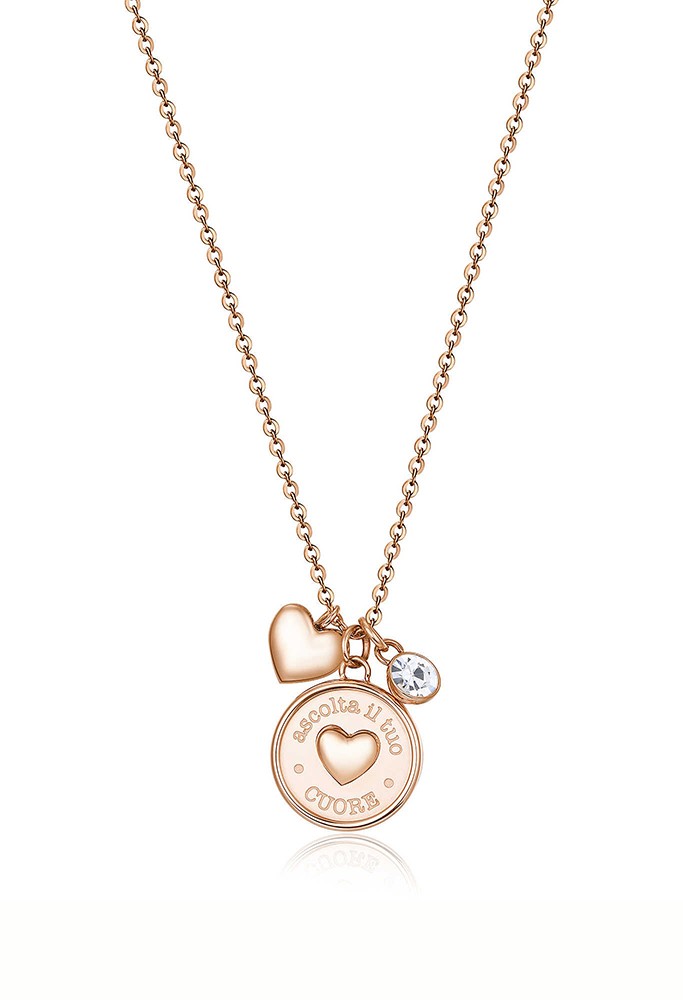 Brosway Collana Donna Acciaio e Cristalli Simbolo Luna