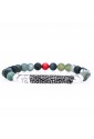 Bracciale Elastico Pietre Verde Argento Preghiera Padre Nostro Misura XL AGI251/B-AB-V