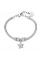 Bracciale Luca Barra Donna Acciaio Stella Cristalli BK1937